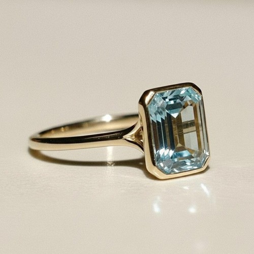 14k gold smaragdschliff - 14k,
