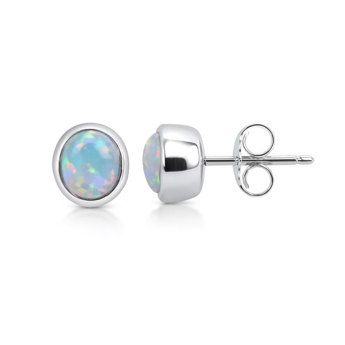 Opal glow round ohrstecker - –,