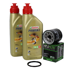 Kawasaki ER-6f ER-6n ER650 EX650 Ölwechselset Öl Ölfilter Castrol Power 1 10w40
