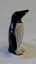 Pinguin  Majolika Karlsruhe Walter Bosse 5,5 cm  craquele