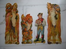 4 x Glanzbild Nikolaus Zwerg