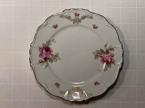 Kuchenteller goldrand rose - kuchenteller, goldrand,rose
