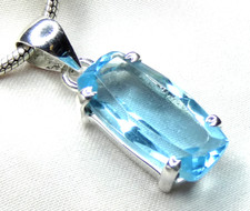 💎 Blautopas Anhänger 925