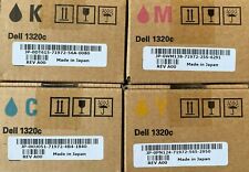 4 Original Toner DELL 1320c DT615 KU051 WM138 PN124 CT200483 CT200484 Cartridges
