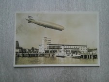 AK Friedrichshafen Hafen Bahnhof Schiff RADAMPFER ZEPPELIN LUFTSCHIFF STEMPEL