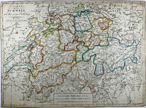 Schweizkarte 1816 kupferstich - schweizkarte,
