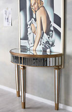 Tischkonsole „Hollywood Glamour“ Luxuriöser Wandtisch Spiegelglas Konsolentisch