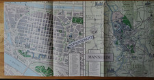 Nostalgie Faltkarte MANNHEIM Poster Vintage Wandbild Poster Dekoration 27/54 cm