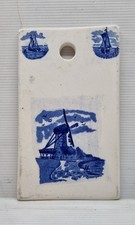 ANTIK Brettchen Frühstücksbrettchen Keramik Delfter Motiv Windmühle