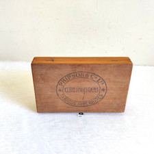 1940er Vintage Club Nr. 4 Zigarren Phipson & Co. Werbung Holzbox Alt W82