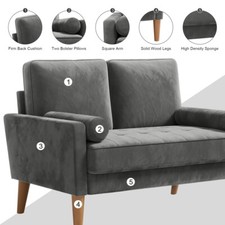 2 Sitzer Sofa 121cm Velvet