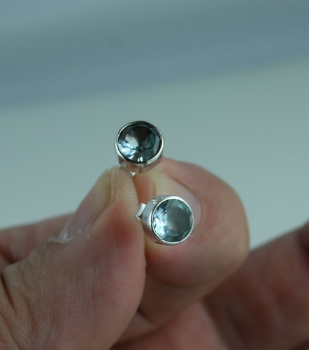 Silber ohrstecker mit - silber,
