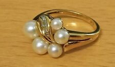 Gold Ring 585 mit Perlen und