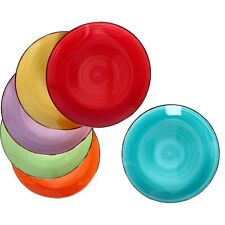 6er Speisetellerset Uni bunt