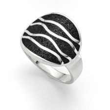 UVP 89€ DUR Schmuck Ring WELLEN Lavasand, Silber 925/- rhodiniert (R5130)