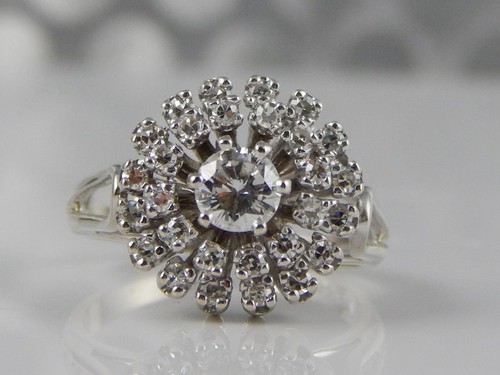 585 weißgold ring mit - 585,