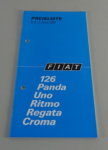 Preisliste prospekt fiat 126 - /,