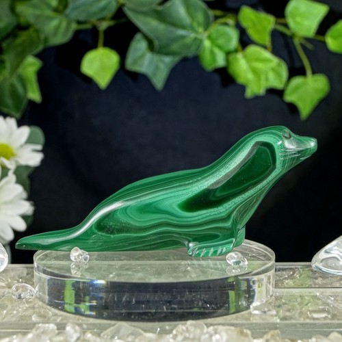 Malachit robbe figur seehund - robbe,