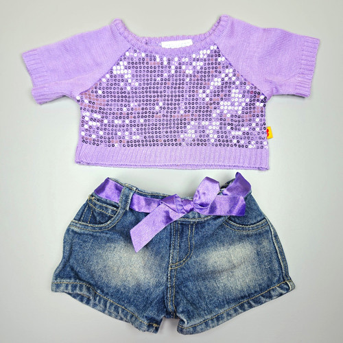 Build bear lila pailletten - build,