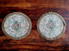 Brokat 2er Set Deckchen mit Goldborte 26,5 cm True Vintage 90% Viskose