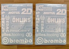 Aufkleberset 20-teilig SC Race Sponsoren Farbe Weiß BMW S1000RR HP Race Neu