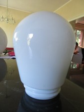 Alter Lampenschirm Tropfen Kugel Milchglas  Ersatzschirm Gewinde 6 cm /17cm lang