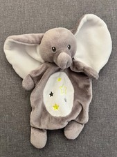 Nicotoy Schmusetuch Elefant Sterne Kuscheltuch Schnuffeltuch Simba grau weiß