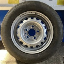 1x Neuwertige Räder 13 Zoll PKW-Anhänger Stahlfelge 4.5Jx13 H2 ET 30 145 80 R13C