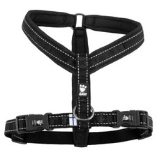 Hurtta Casual Y-Geschirr schwarz, hundefreundlich, verstellbar,reflektierend
