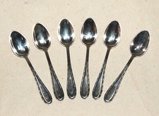 6 Stück Jugendstil Kaffeelöffel * Gebr. Hepp * versilbert 90 * unrestauriert