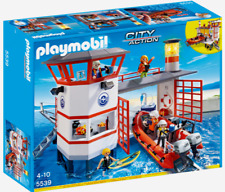 Playmobil 5539 City Action Küstenwachstation mit Leuchtturm Feuerwehr Polizei 