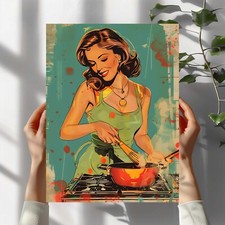 Vintage Pin Up Girl Poster