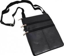 Brustbeutel XXL weiches Nappa Leder ideal für Reise, Dokumente oder Geld i909 