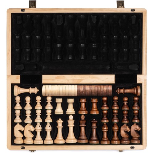 Inch holz schach und dame - 15,