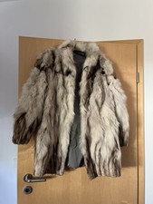 Blaufuchsmantel Beige Echtpelz