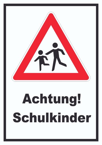 Achtung schulkinder schild - schulkinder,