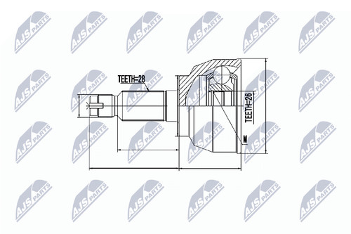 Nty gelenksatz antriebswelle - nty,