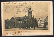 Stade, Kaiserliches Postamt und Bäckerei, Ansichtskarte 1905 
