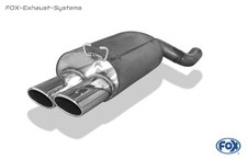  Edelstahl Sportauspuff Mercedes SL R129 2x115x85mm oval abgeschrägt