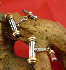 Original Wempe Damen Manschetten mit Saphiren in 750 Gelbgold und Stahl