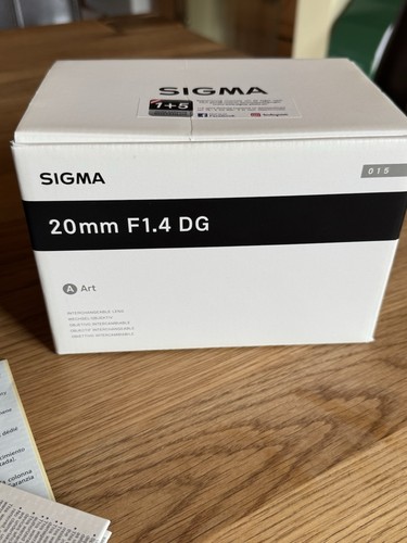 Sigma art 20mm - 20mm, f/1,4