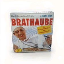 Brathaube Spritzschutz aus Glas für Pfannen 24-28 cm Top Zustand 