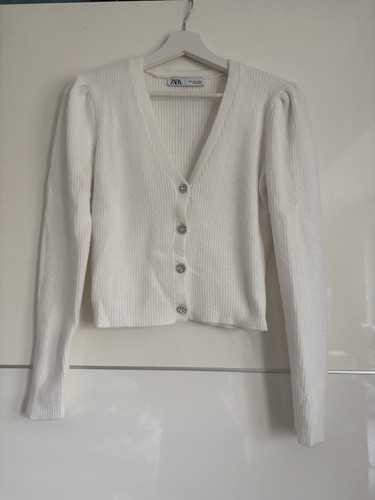 Weiche weiße strickjacke - weiche,