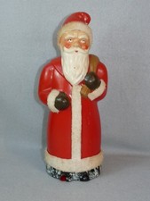 alt Weihnachtsmann Nikolaus 60er-70er Jahre Candy-Container befüllen H 30cm DDR