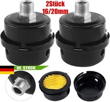 2x Luftfilter Schalldämpfer Geräuschfilter Ansaugfilter Luftkompressor 16/20MM