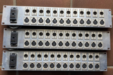 3 x 12  XLR Neutrik Steckfeld-Patchbay Tonstudio 19" / Amphenol Tuchel Multipin