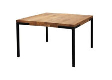 Couchtisch Texel Wildeiche massiv Metall schwarz 60x60 cm Vorrätig!!