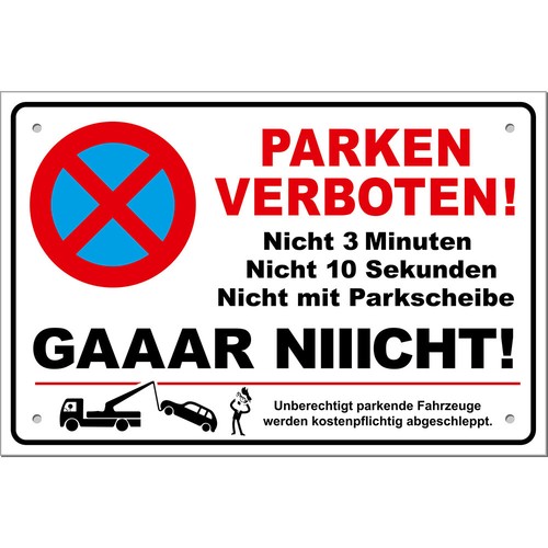 Top parkverbotsschild lustig - top,
