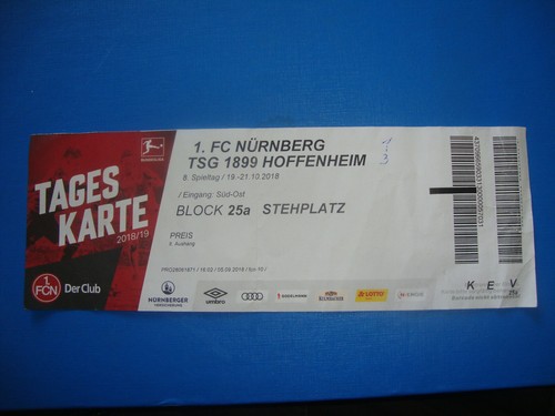 Ticket fc nürnberg - 1.,