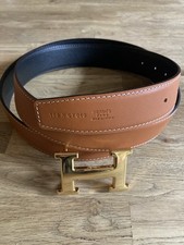 Hermes Paris Wendegürtel 105 Cm Schwarz Leder Unisex Ungetragen Top Zustand